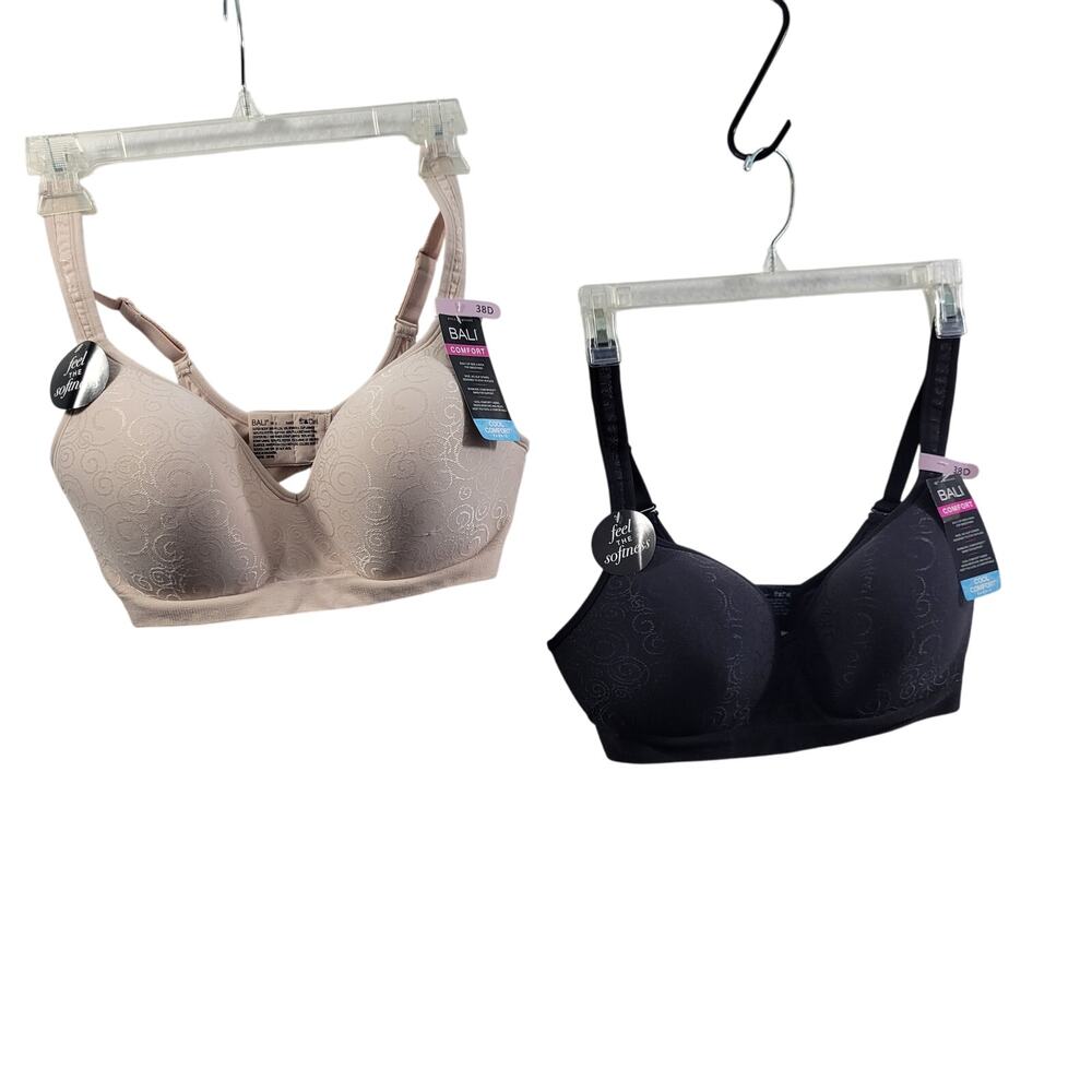 Bali Comfort Cool Comfort Fabric Lot of 2 Wireless Bras NWT Size 38D 121824-1004 - Picture 6 of 8
